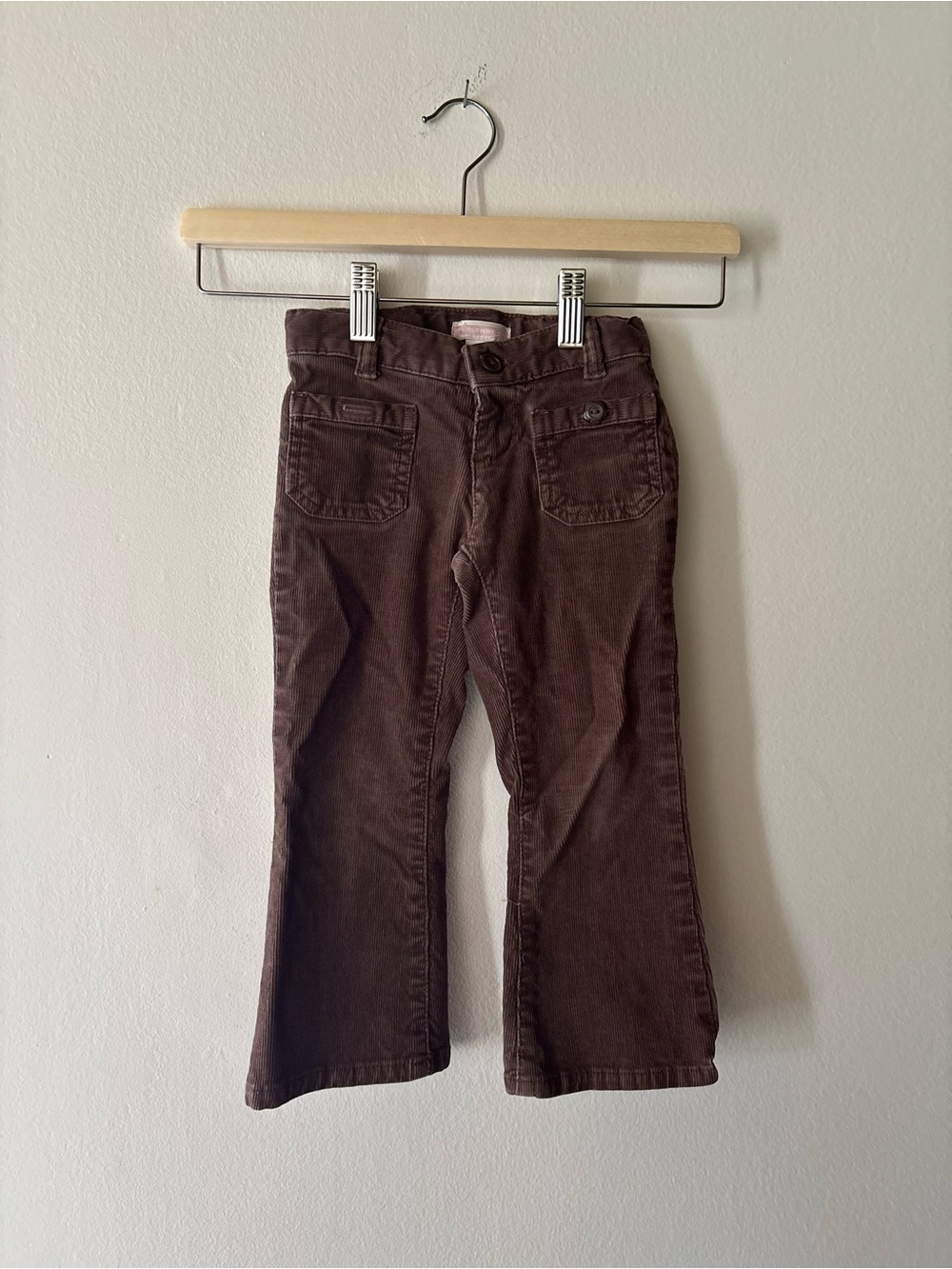 Kids Brown Corduroy Flare Pants